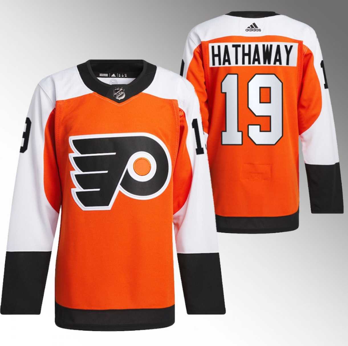 Mens Philadelphia Flyers #19 Garnet Hathaway 2023-24 Orange Stitched Jersey Dzhi->->NHL Jersey